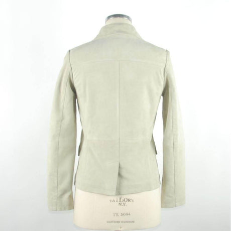 Emilio Romanelli White Leather Women Jacket - Hilstor