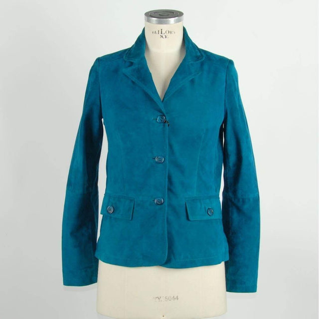 Emilio Romanelli Green Leather Women Jacket - Hilstor
