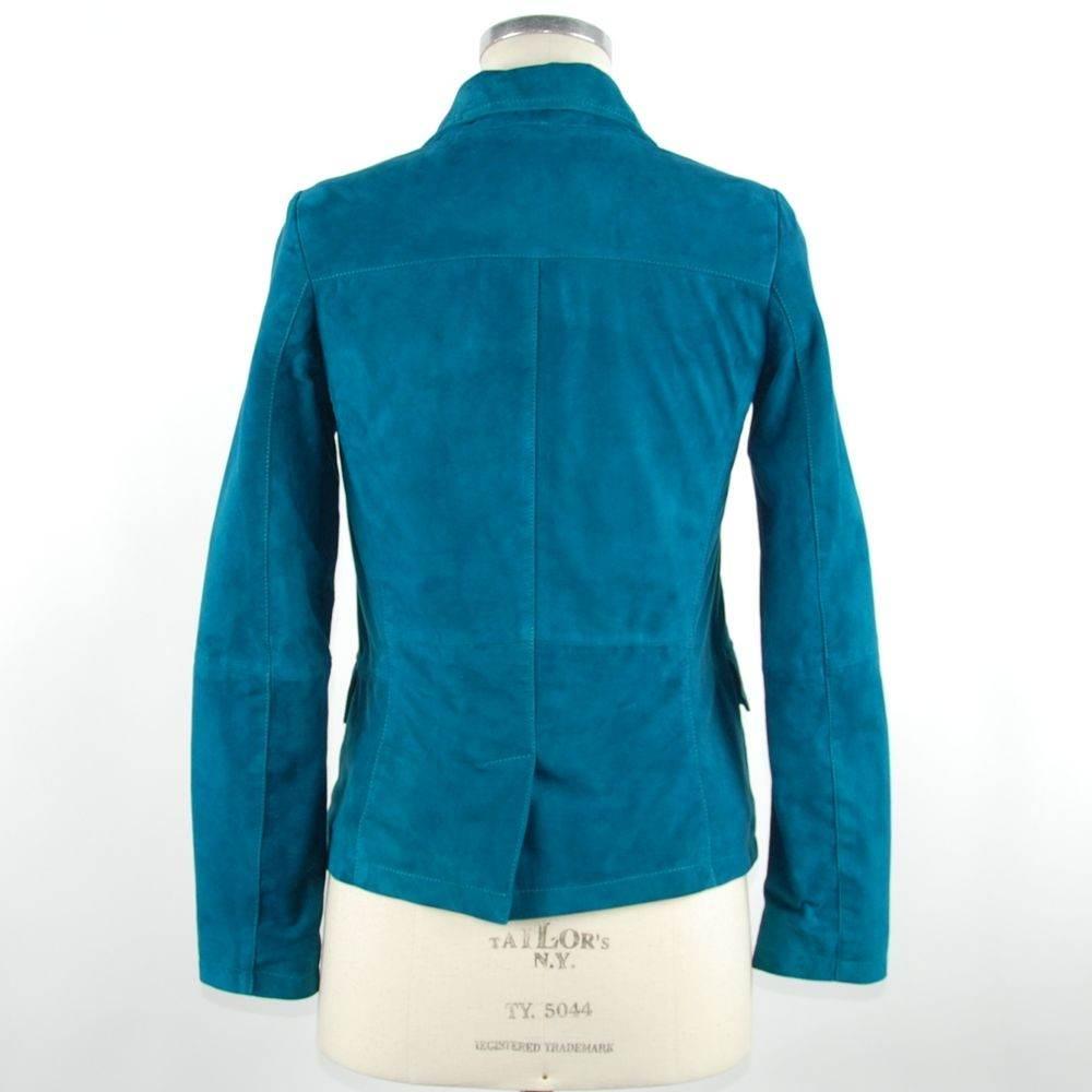 Emilio Romanelli Green Leather Women Jacket - Hilstor