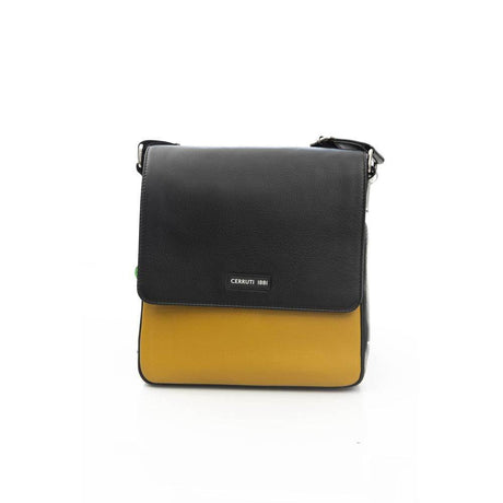 Cerruti 1881 Yellow Leather Men Messenger Bag - Hilstor