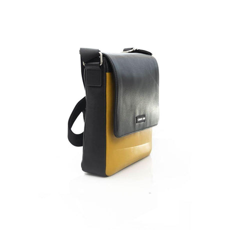 Cerruti 1881 Yellow Leather Men Messenger Bag - Hilstor