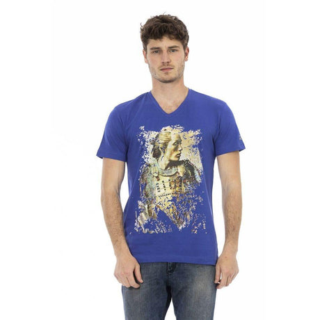Trussardi Action Blue Cotton Men T-Shirt - Hilstor
