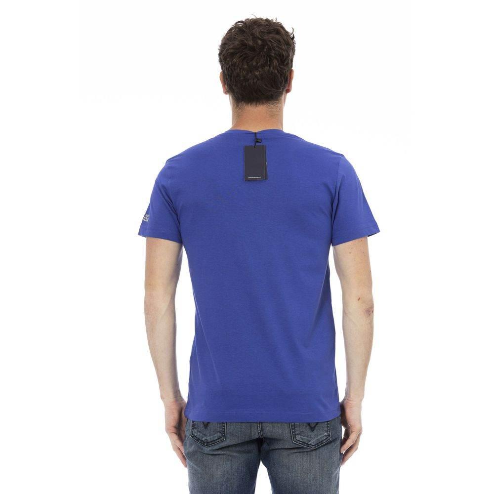 Trussardi Action Blue Cotton Men T-Shirt - Hilstor