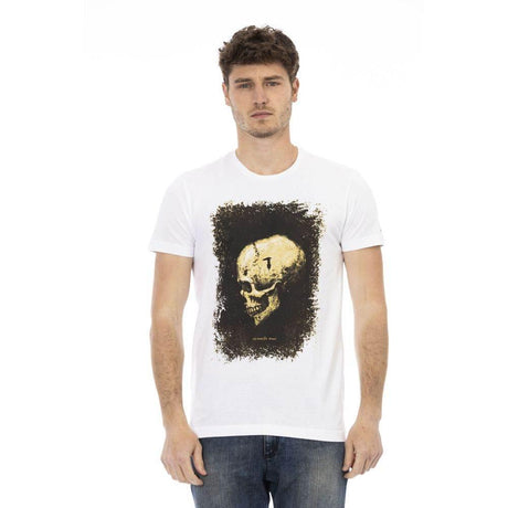 Trussardi Action White Cotton Men T-Shirt - Hilstor