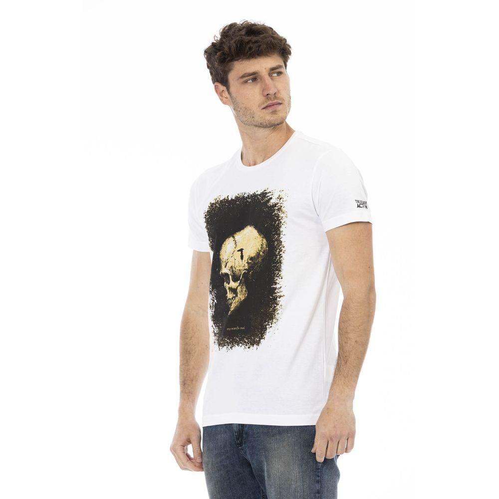 Trussardi Action White Cotton Men T-Shirt - Hilstor