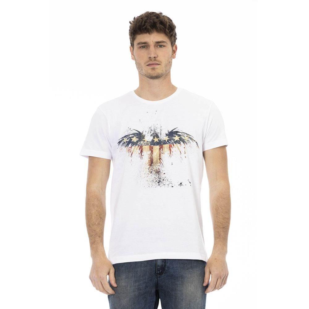 Trussardi Action White Cotton Men's T-Shirt - Hilstor