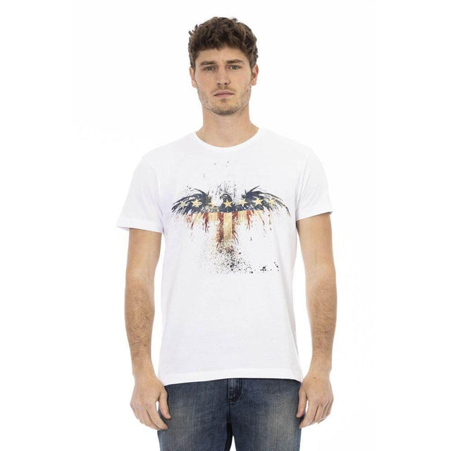 Trussardi Action White Cotton Men's T-Shirt - Hilstor