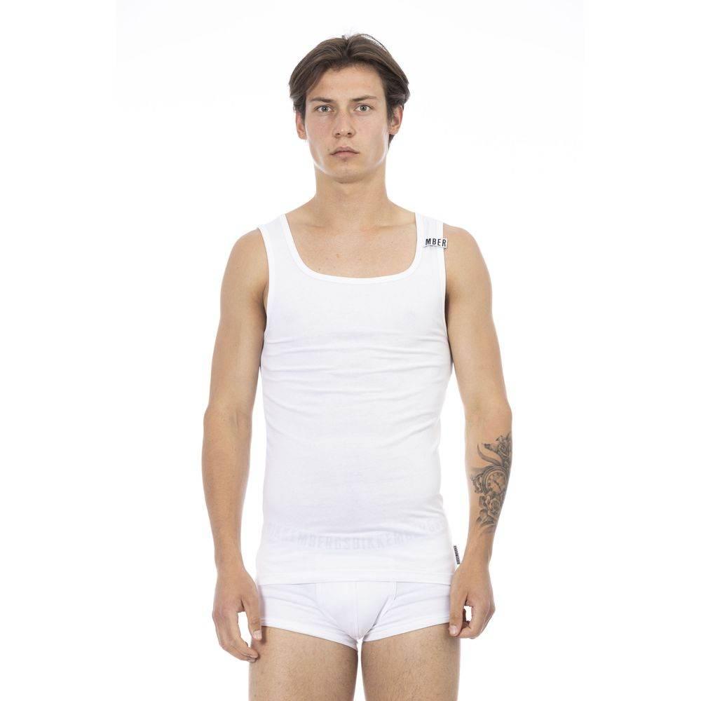 Bikkembergs White Cotton Men's Tank Top - Hilstor
