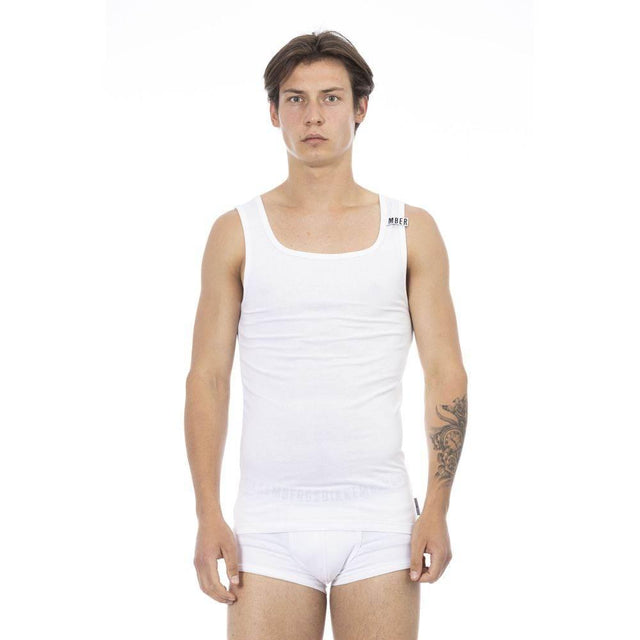 Bikkembergs White Cotton Men's Tank Top - Hilstor