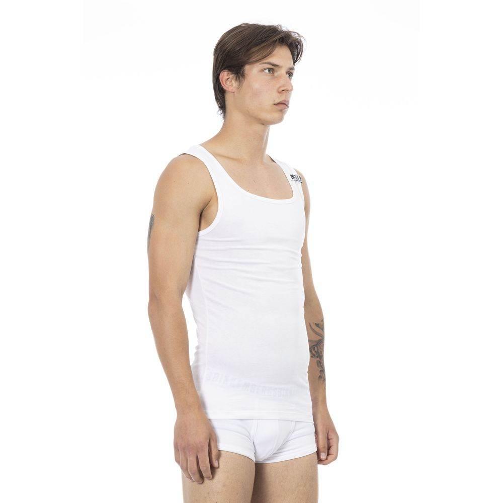 Bikkembergs White Cotton Men's Tank Top - Hilstor