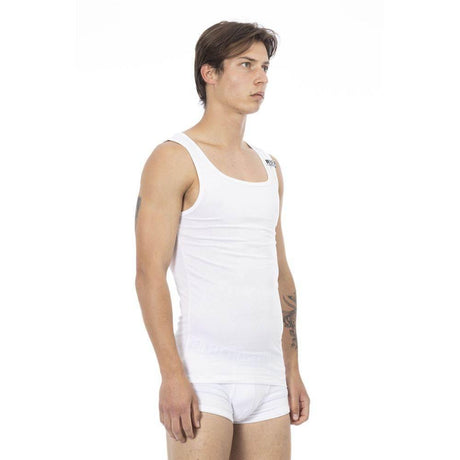 Bikkembergs White Cotton Men's Tank Top - Hilstor