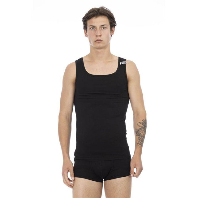 Bikkembergs Black Cotton Men Tank Top - Hilstor