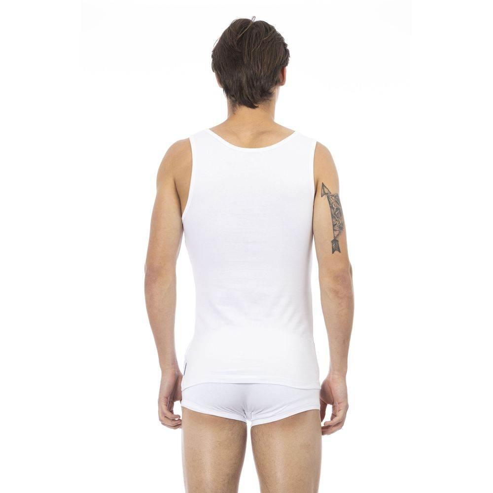 Bikkembergs White Cotton Men's Tank Top - Hilstor