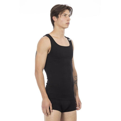 Bikkembergs Black Cotton Men Tank Top - Hilstor
