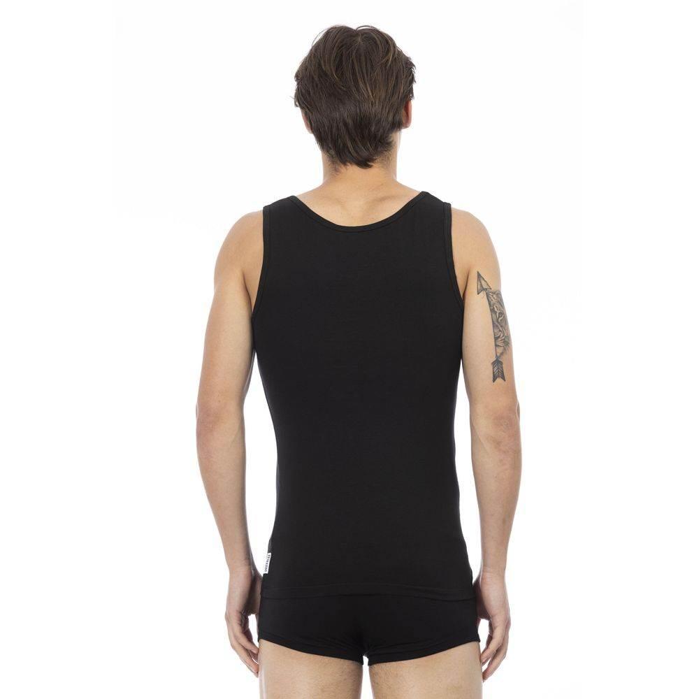 Bikkembergs Black Cotton Men Tank Top - Hilstor