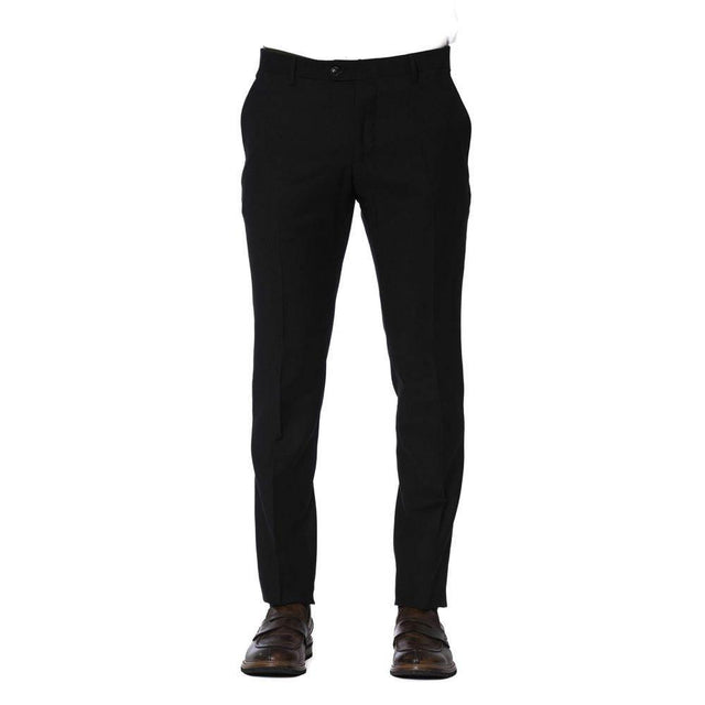 Trussardi Black Wool Men Pants - Hilstor