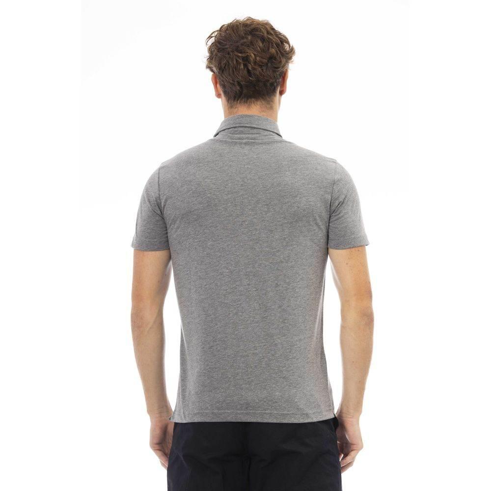 Baldinini Trend Gray Cotton Men Polo - Hilstor