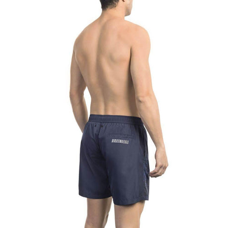 Bikkembergs Blue Polyester Men Swim Shorts - Hilstor