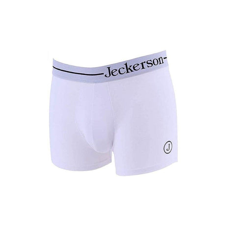 Jeckerson White Cotton Men's Boxer Underwear - Hilstor