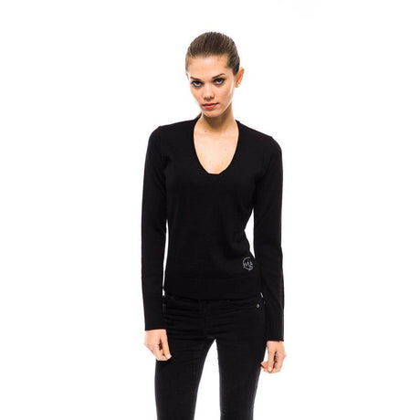 Montana Blu Black Wool Women Sweater - Hilstor