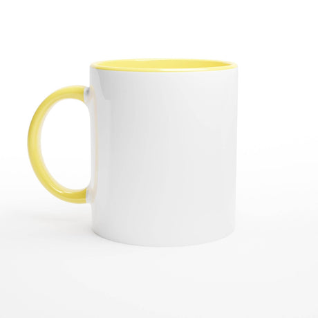 White 11oz Ceramic Mug with Color Inside - Hilstor