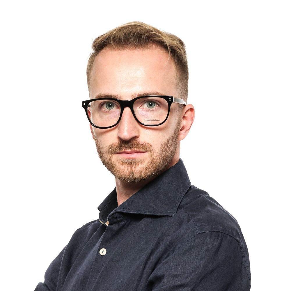 Ermenegildo Zegna Black Men Glasses Frame - Hilstor