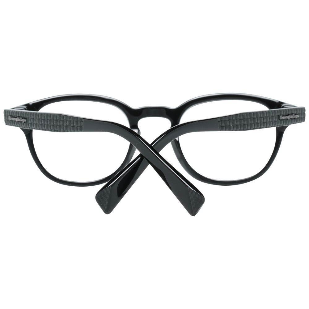 Ermenegildo Zegna Black Men Glasses Frame - Hilstor