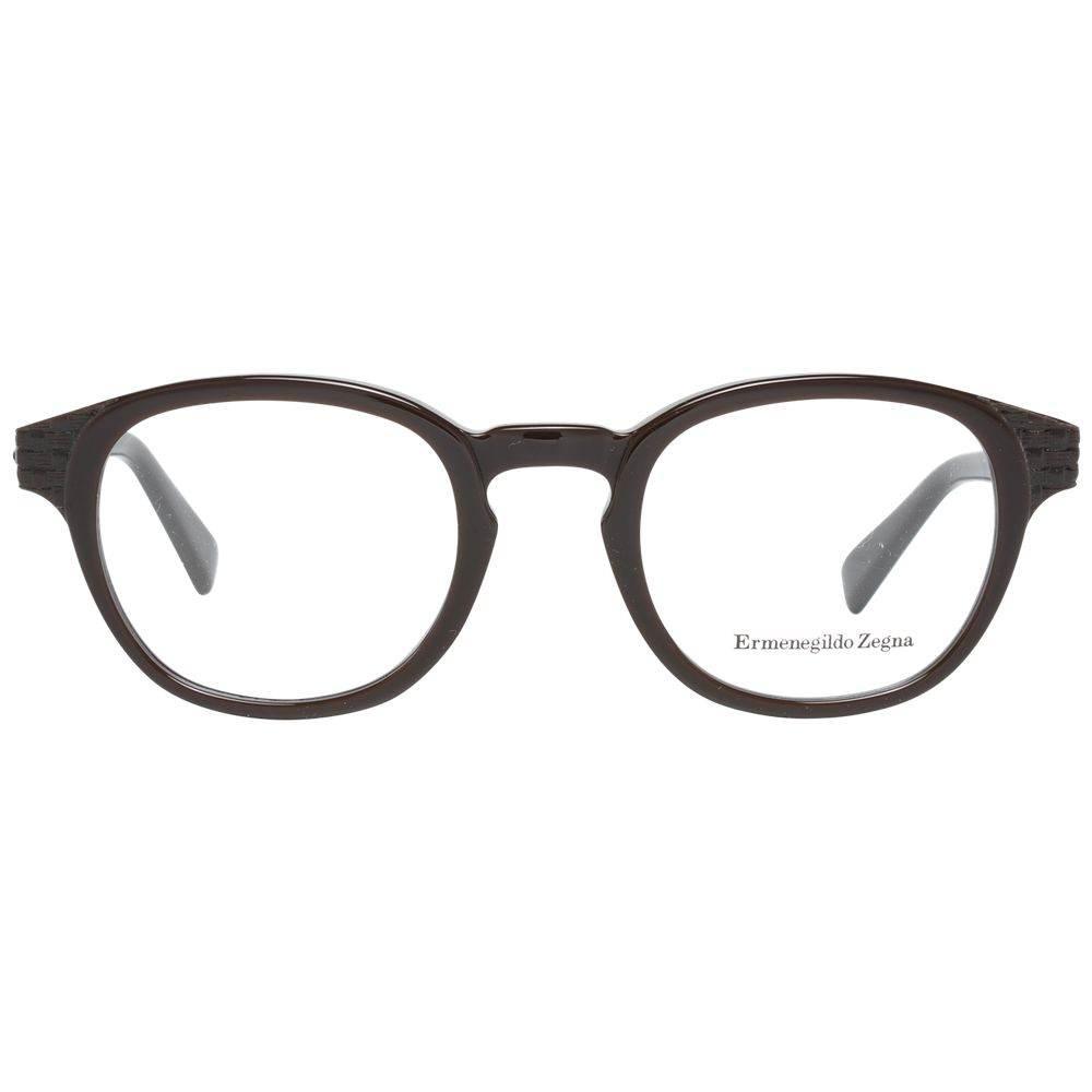 Ermenegildo Zegna Brown Men Glasses Frame - Hilstor