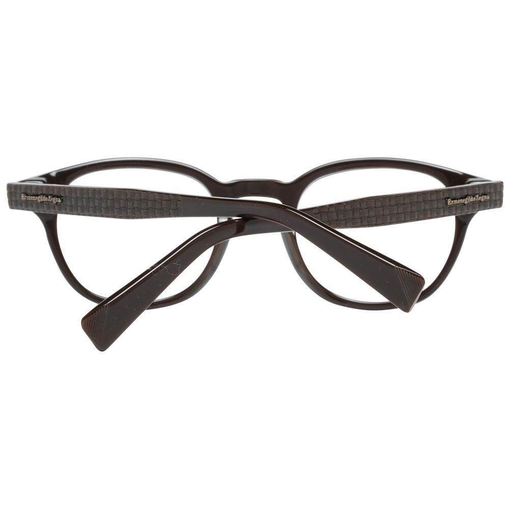 Ermenegildo Zegna Brown Men Glasses Frame - Hilstor