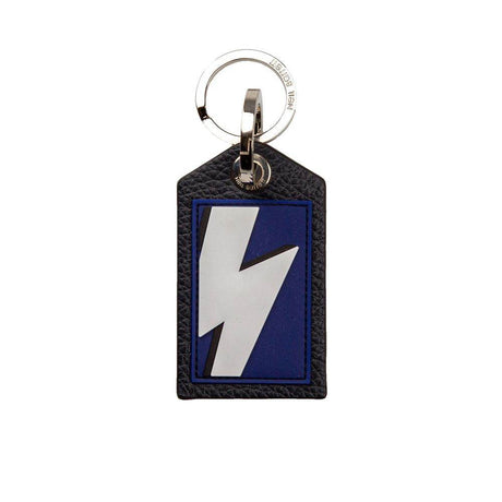 Neil Barrett Blue Leather Men Keychain - Hilstor