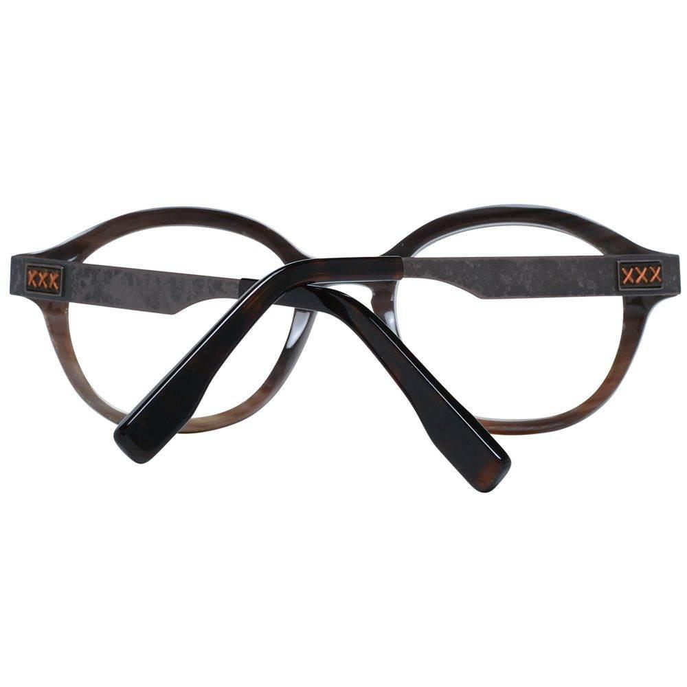 Ermenegildo Zegna Brown Men Optical Frames - Hilstor