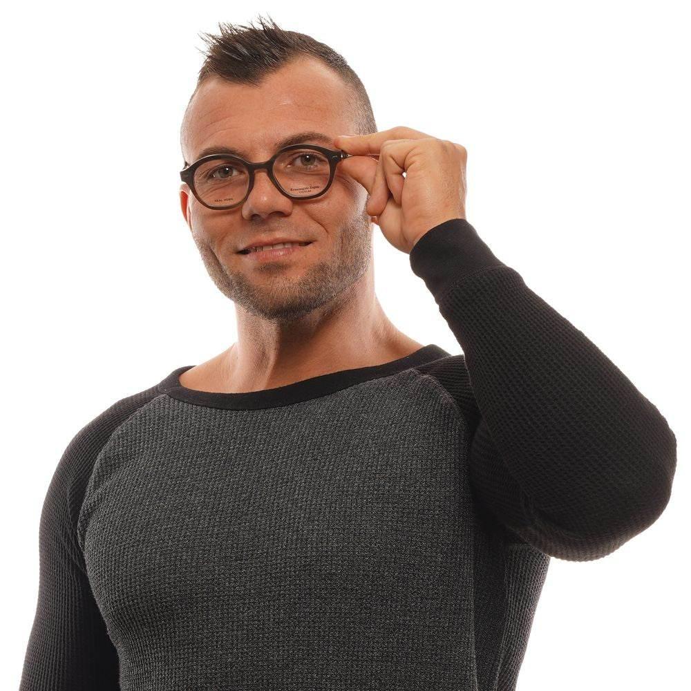 Ermenegildo Zegna Brown Men Optical Frames - Hilstor