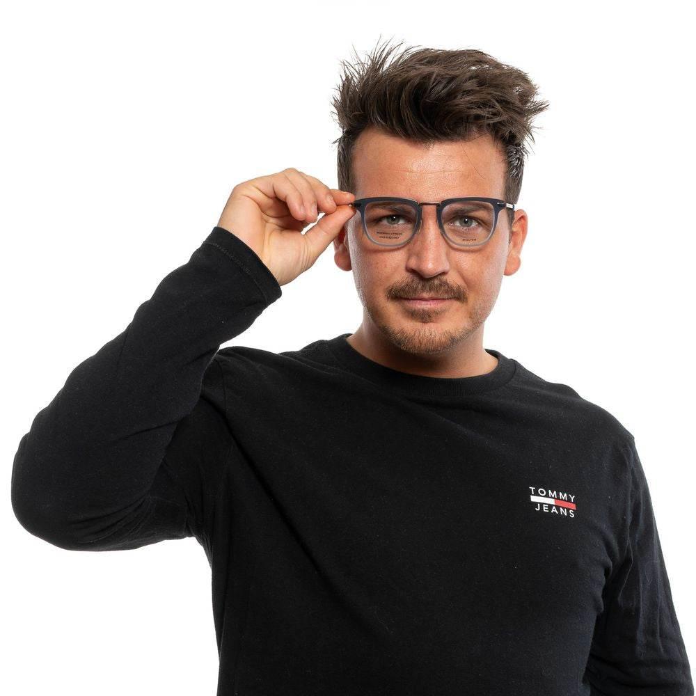 Police Blue Men Glasses Frame - Hilstor