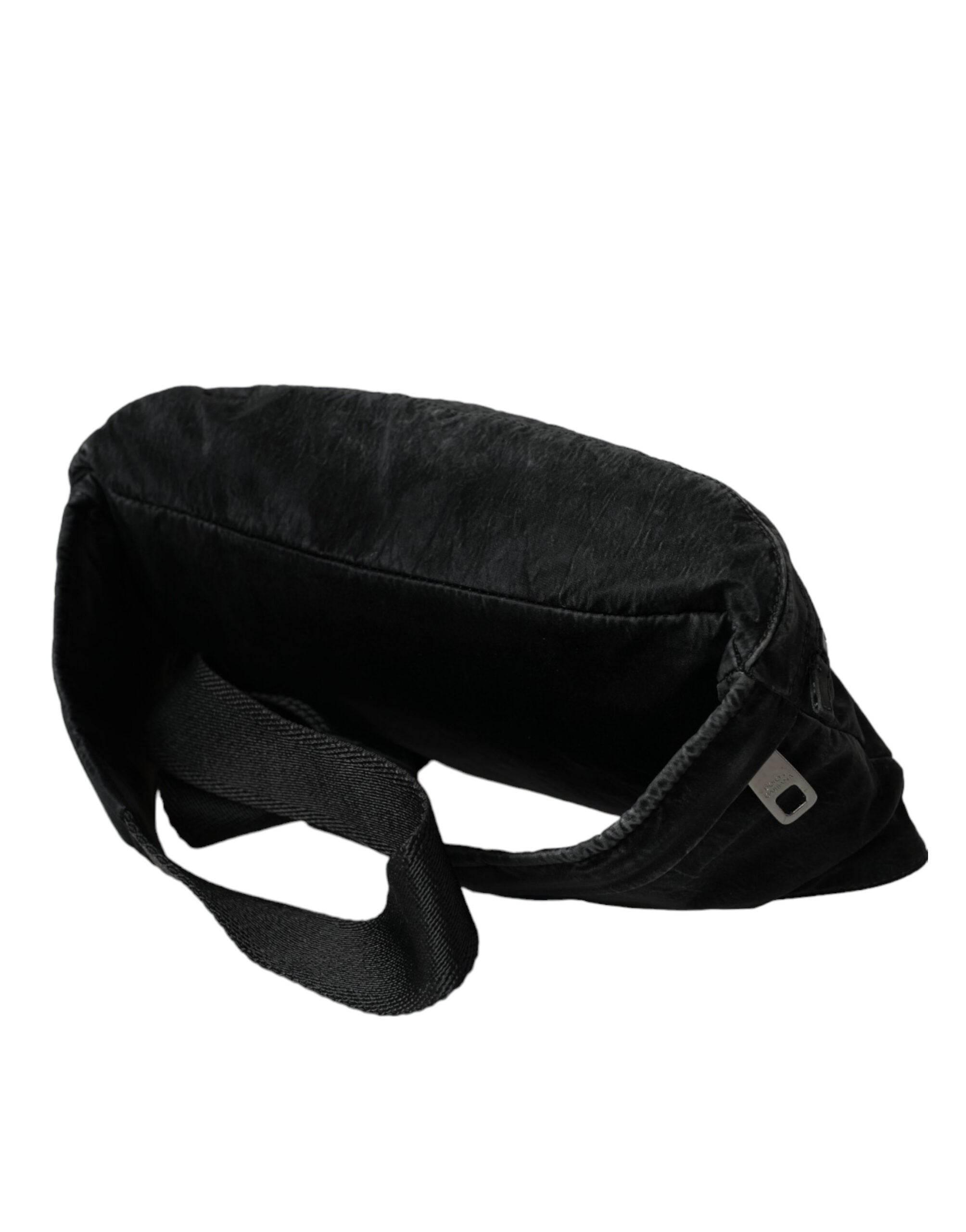 Dolce & Gabbana Black Nylon Logo Plaque Belt Waist Fanny Pack Bag - Hilstor