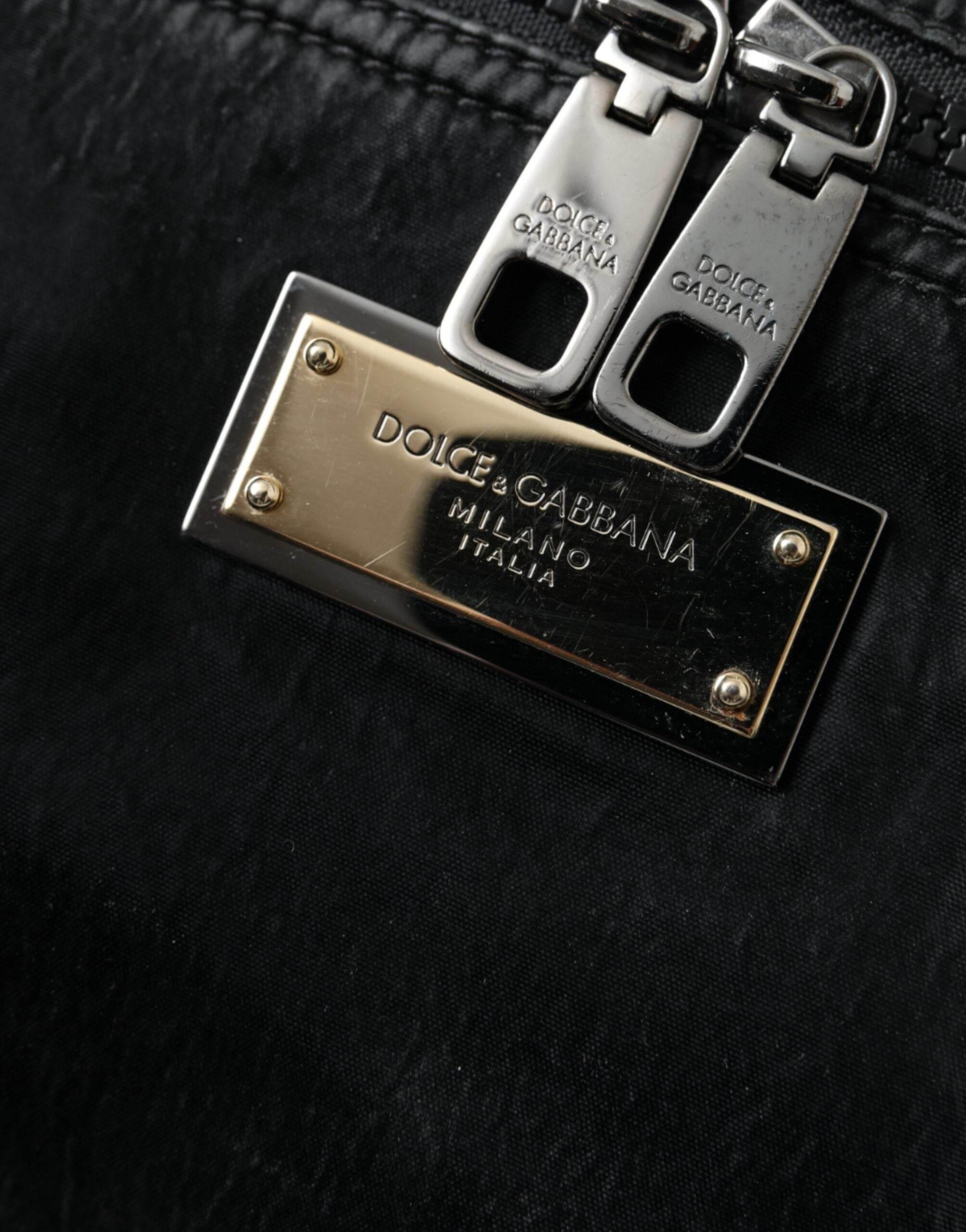 Dolce & Gabbana Black Nylon Logo Plaque Belt Waist Fanny Pack Bag - Hilstor