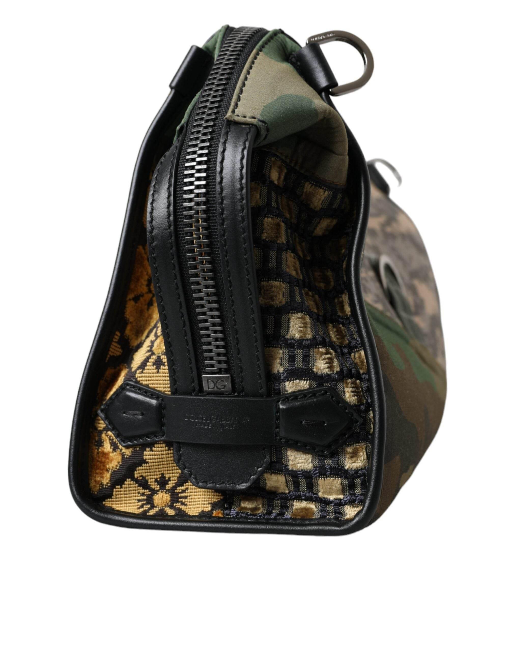 Dolce & Gabbana Multicolor Camouflage Patchwork Crossbody Bag - Hilstor