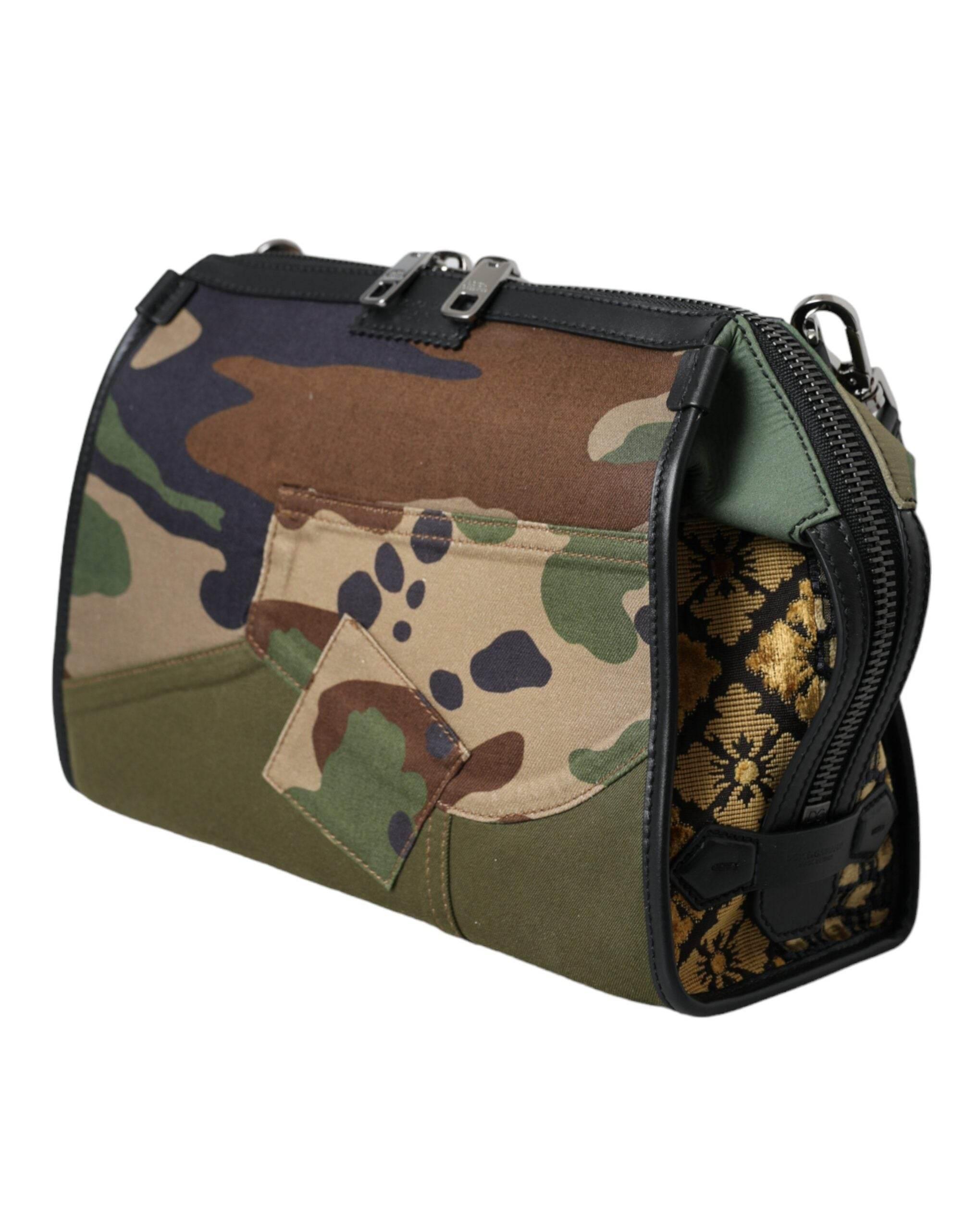 Dolce & Gabbana Multicolor Camouflage Patchwork Crossbody Bag - Hilstor
