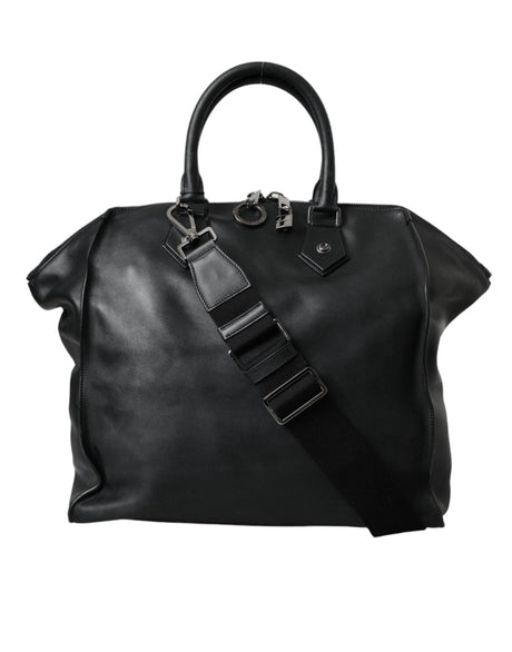 Dolce & Gabbana Black Washed Calfskin Biker Style Shopper Bag - Hilstor