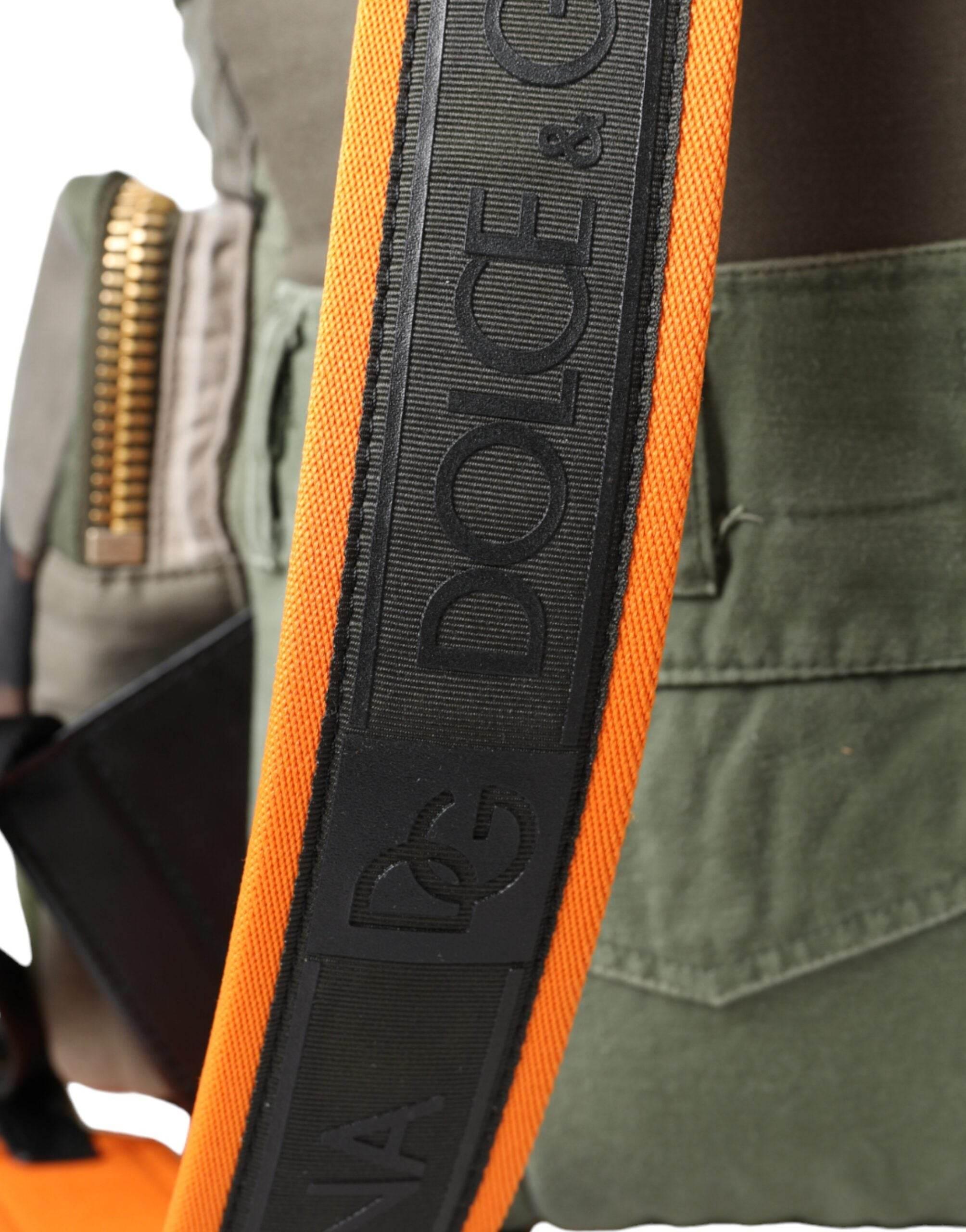 Dolce & Gabbana Military Green Patchwork Rucksack Backpack Bag - Hilstor