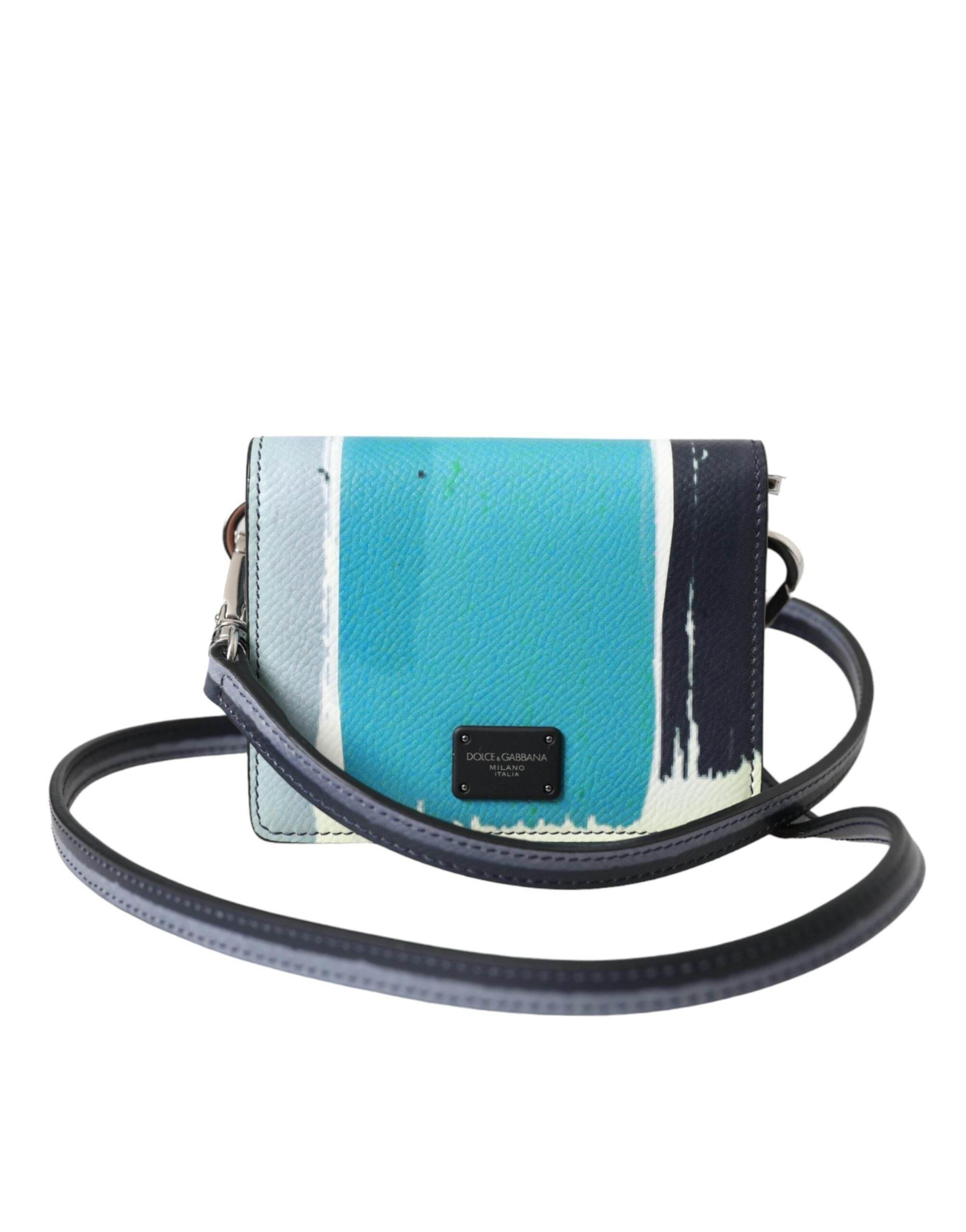 Dolce & Gabbana Multicolor Leather DG Logo Bifold Card Holder Wallet - Hilstor