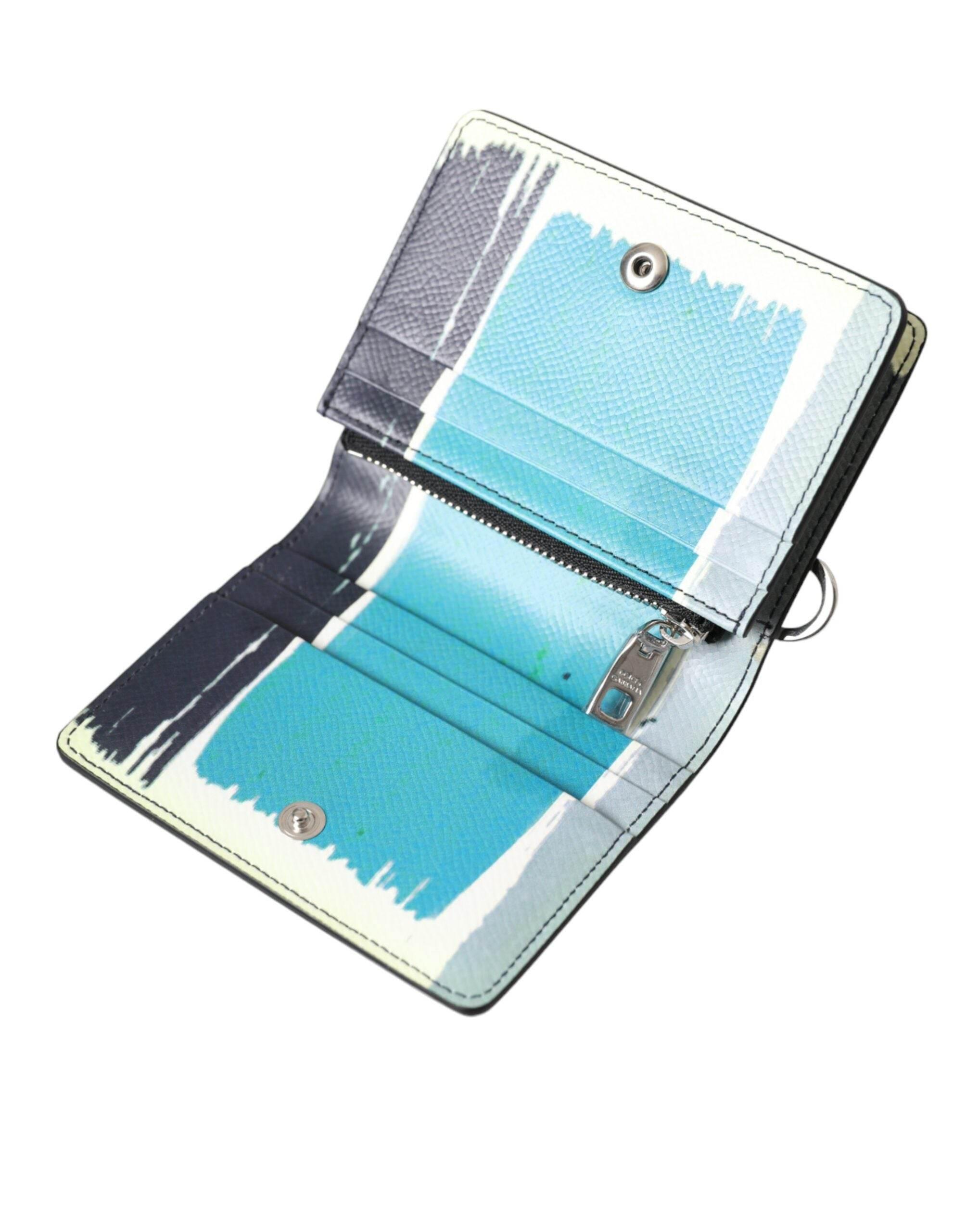Dolce & Gabbana Multicolor Leather DG Logo Bifold Card Holder Wallet - Hilstor