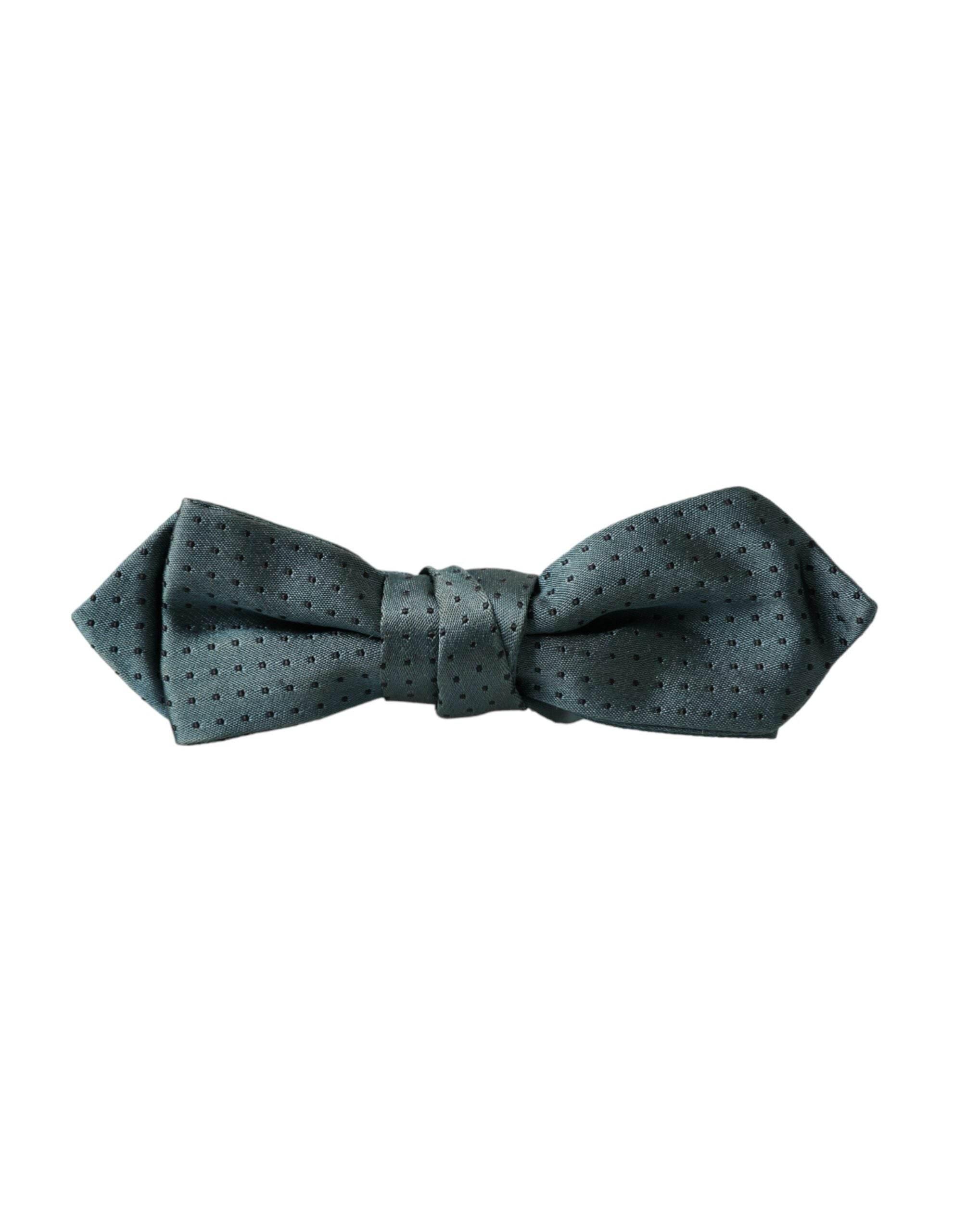 Dolce & Gabbana Green Silk Fantasy Adjustable Neck Men Papillon Bow Tie - Hilstor