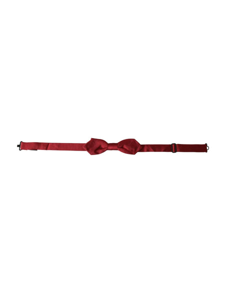 Dolce & Gabbana Red Silk Jacquard Adjustable Neck Men Bow Tie - Hilstor