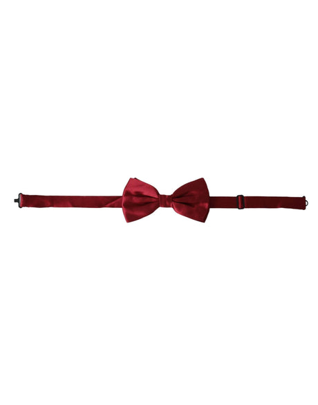 Dolce & Gabbana Red Satin Silk Adjustable Neck Men Bow Tie - Hilstor