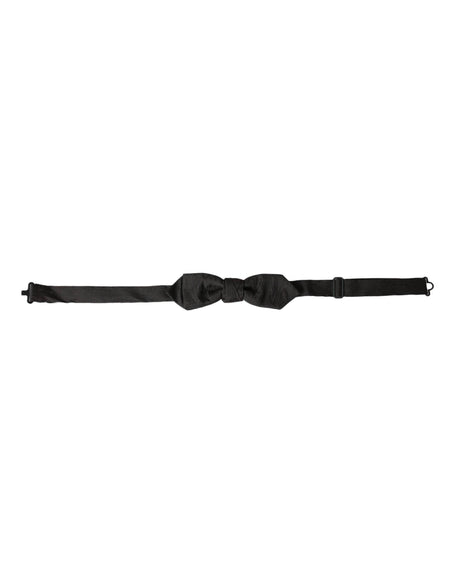 Dolce & Gabbana Black Silk Adjustable Neck Men Bow Tie - Hilstor