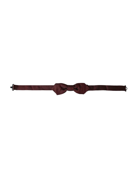 Dolce & Gabbana Red Silk Fantasy Adjustable Neck Men Bow Tie - Hilstor