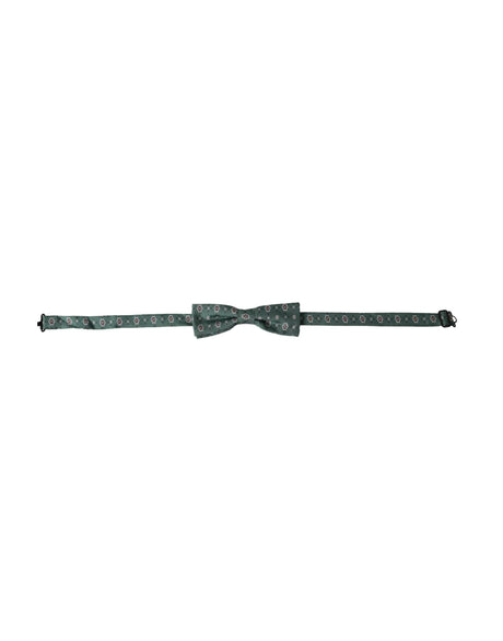 Dolce & Gabbana Mint Green Floral Adjustable Neck Men Bow Tie - Hilstor