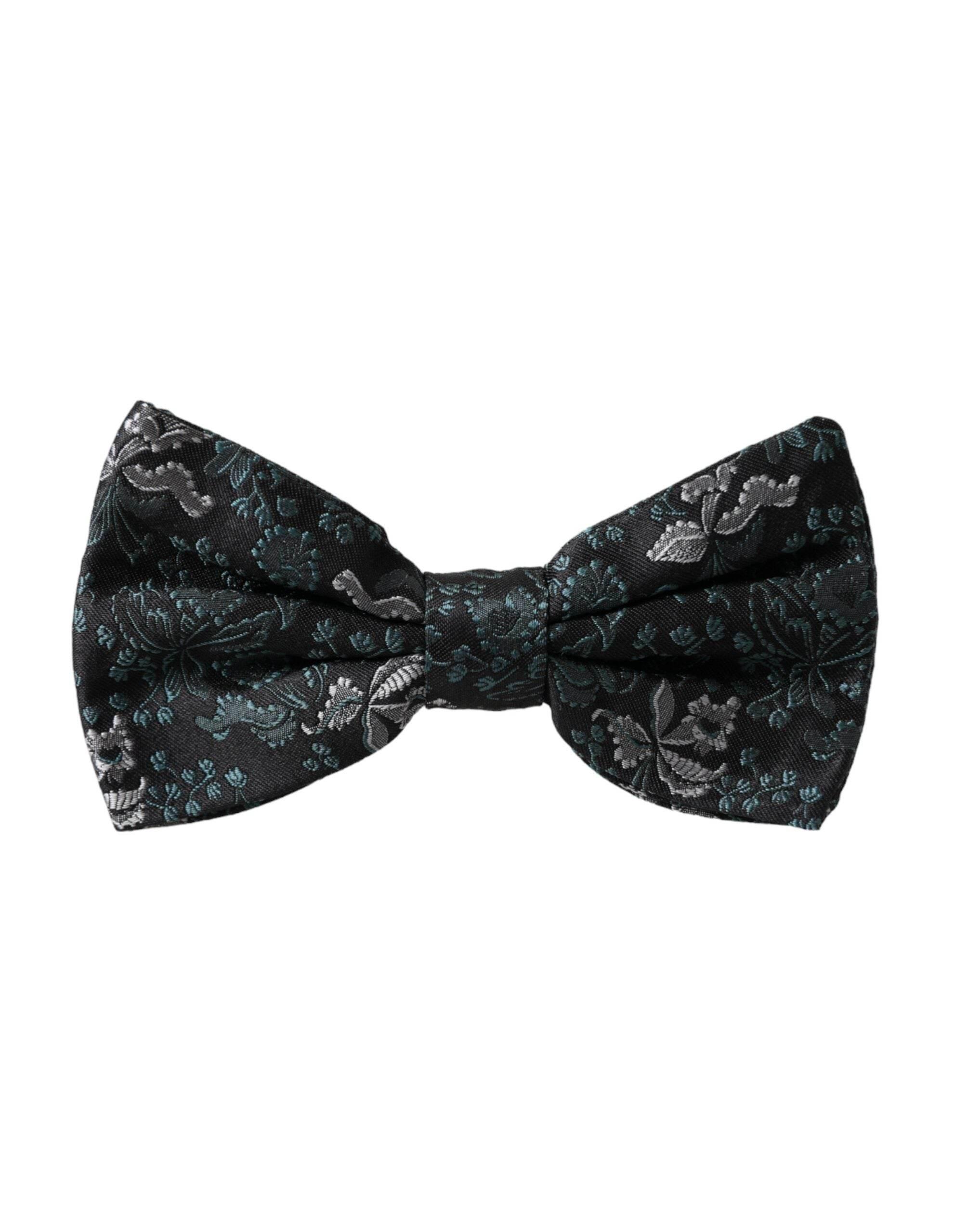 Dolce & Gabbana Multicolor Fantasy Floral Silk Adjustable Neck Men Bow Tie - Hilstor