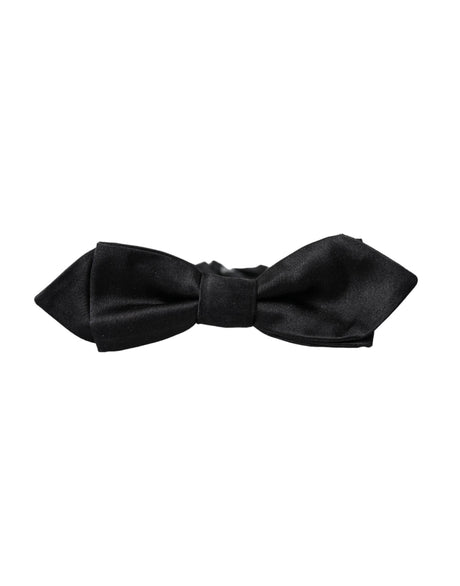 Dolce & Gabbana Black Silk Adjustable Neck Men Bow Tie - Hilstor