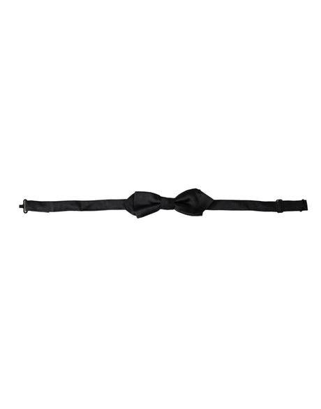 Dolce & Gabbana Black Silk Adjustable Neck Men Bow Tie - Hilstor